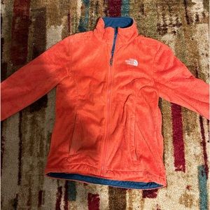 North face orange jacket, size small